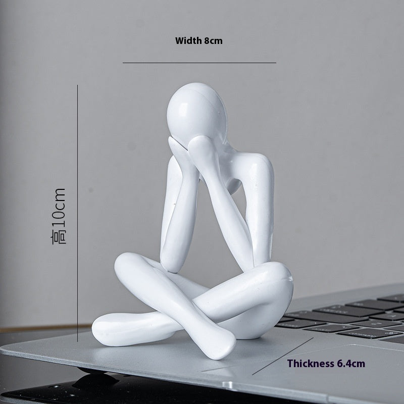 White Abstract Character B Model Figurine