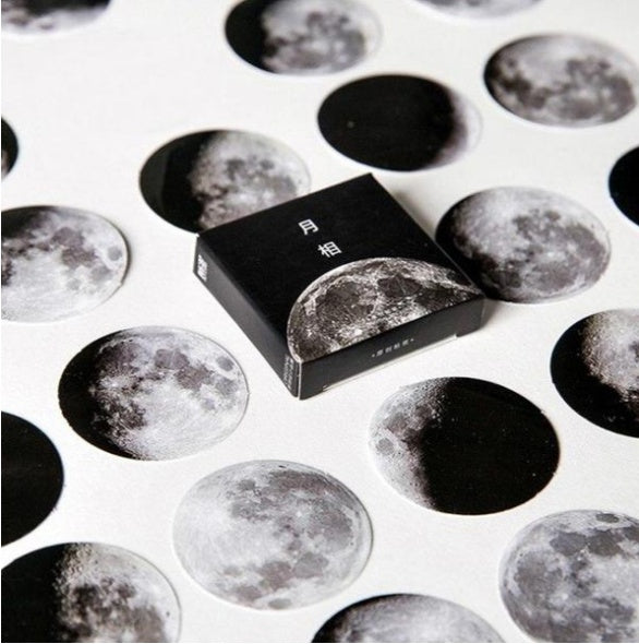 45 Piece Moon Sticker Set - High-Quality Decorative Stickers for Arts and Crafts, Perfect for Gifting