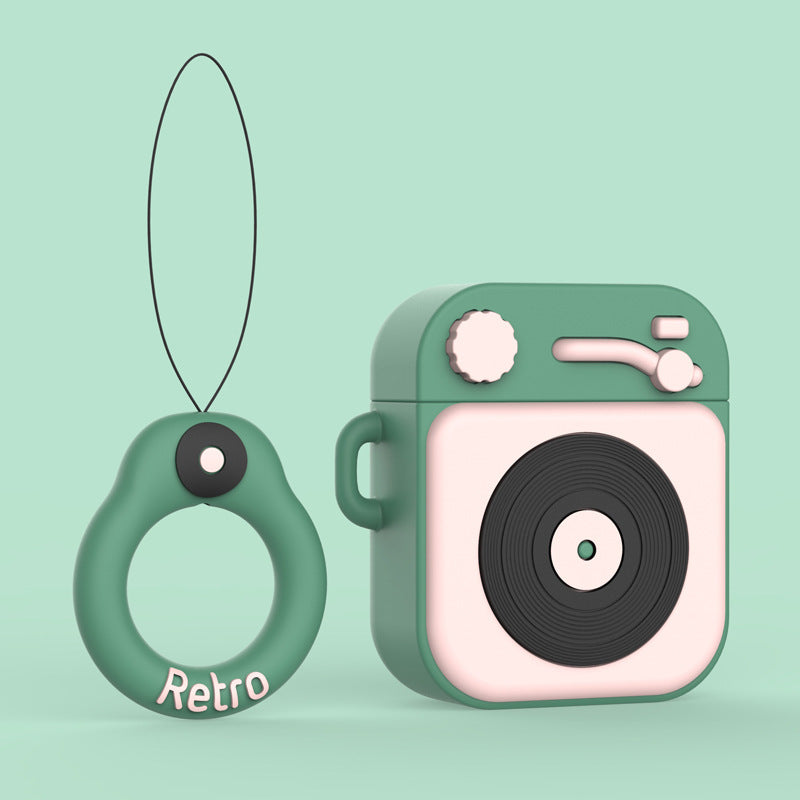 Cartoon Retro Gramophone AirPods Case