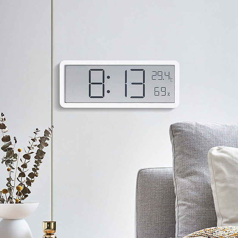 White Minimal Temperature Clock for Room