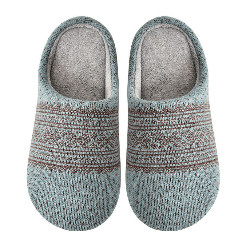 Stylish Jacquard Wool Indoor Footwear in Blue color