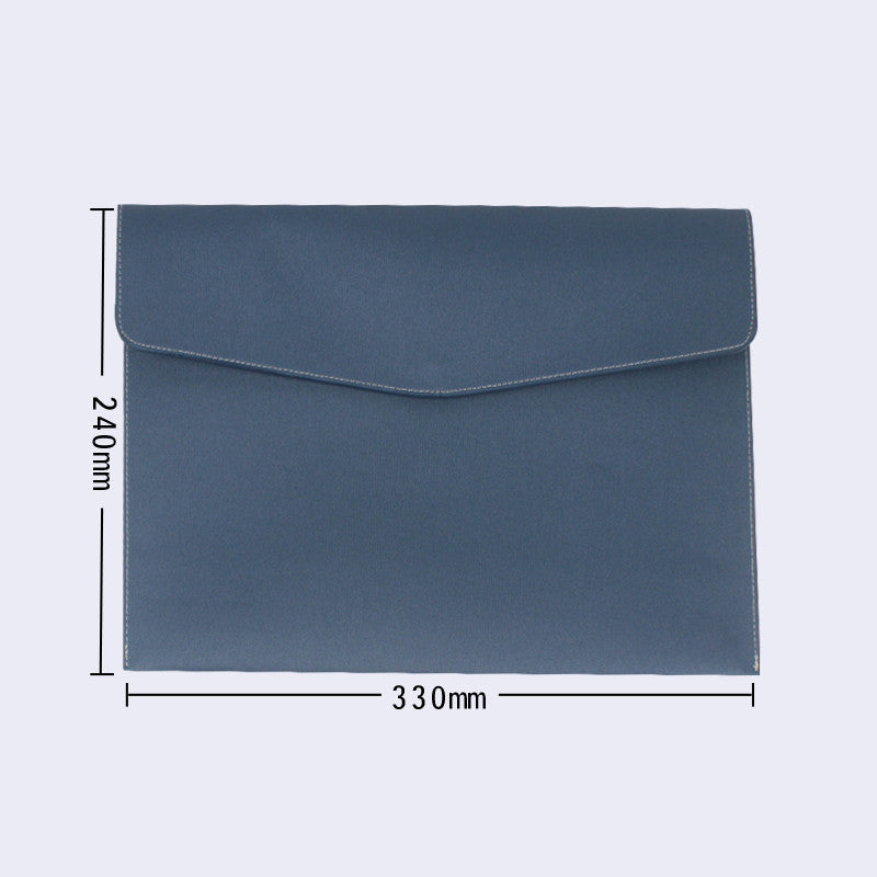 Side view of the DocuGuard Document Storage Bag in dark blue