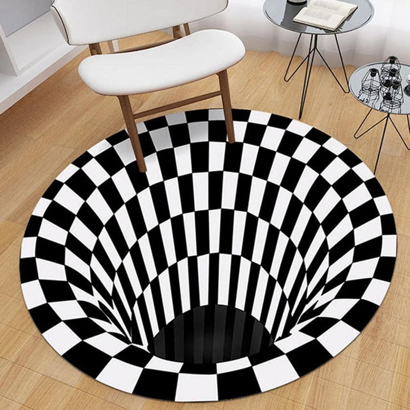 Skid Area Dining Room Mat - Round Multicolor 60cm