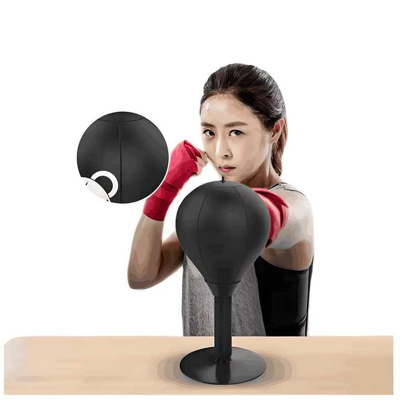 Standing Boxing Punch Bag Speed Ball - Synthetic Leather Double End Ball