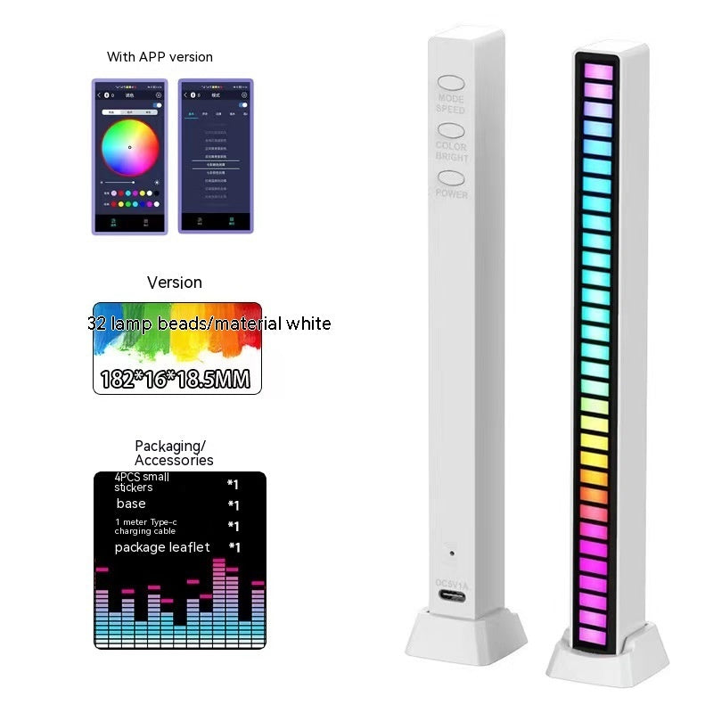 3D Double-Sided Pickup Light - RGB Voice Control Music Rhythm Lamp