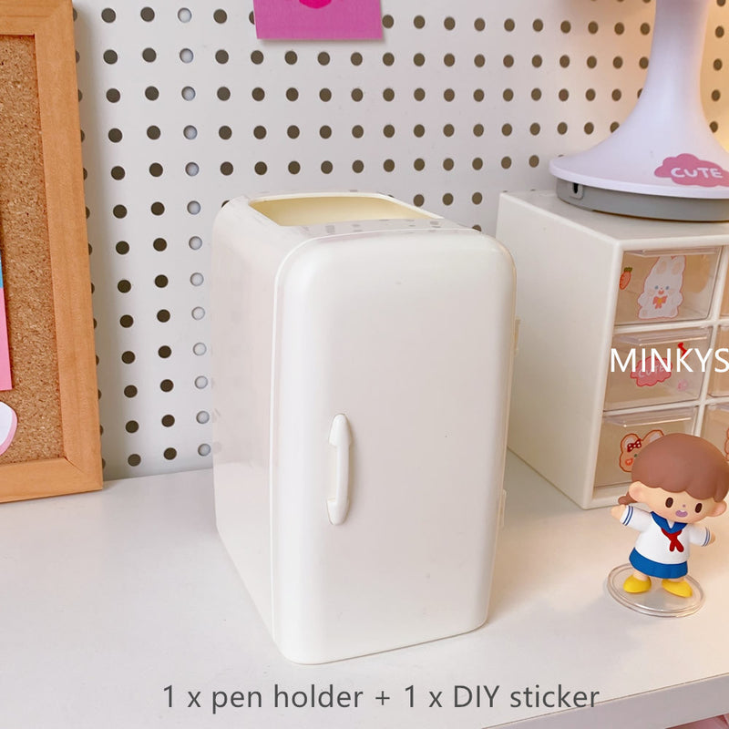 White Refrigerator Pen Holder with Large Capacity for pencils and stationery