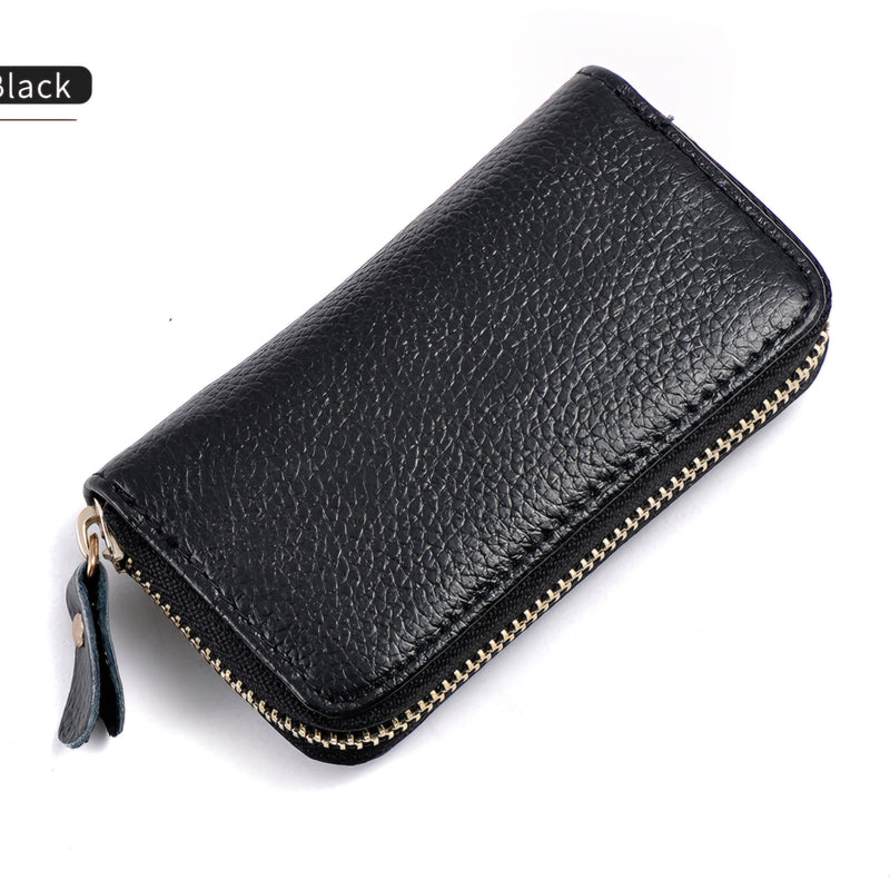 Leather Card Holder and Car Key Case for Men and Women - Split Wallet