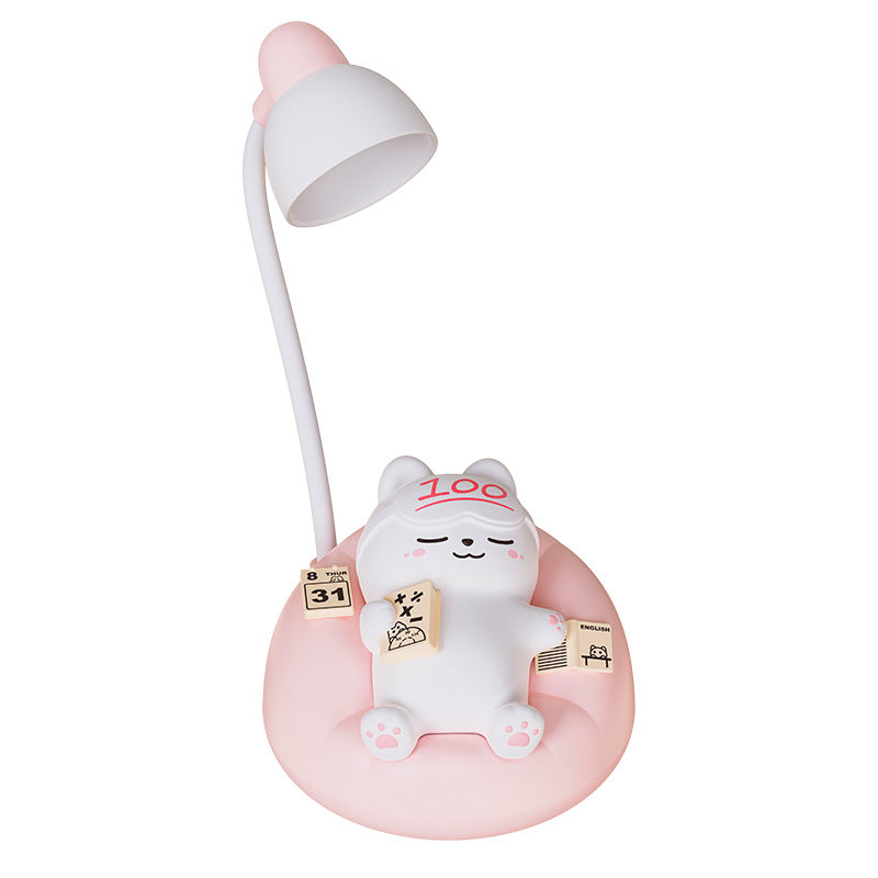 Pink Sleeping Cat Night Lamp