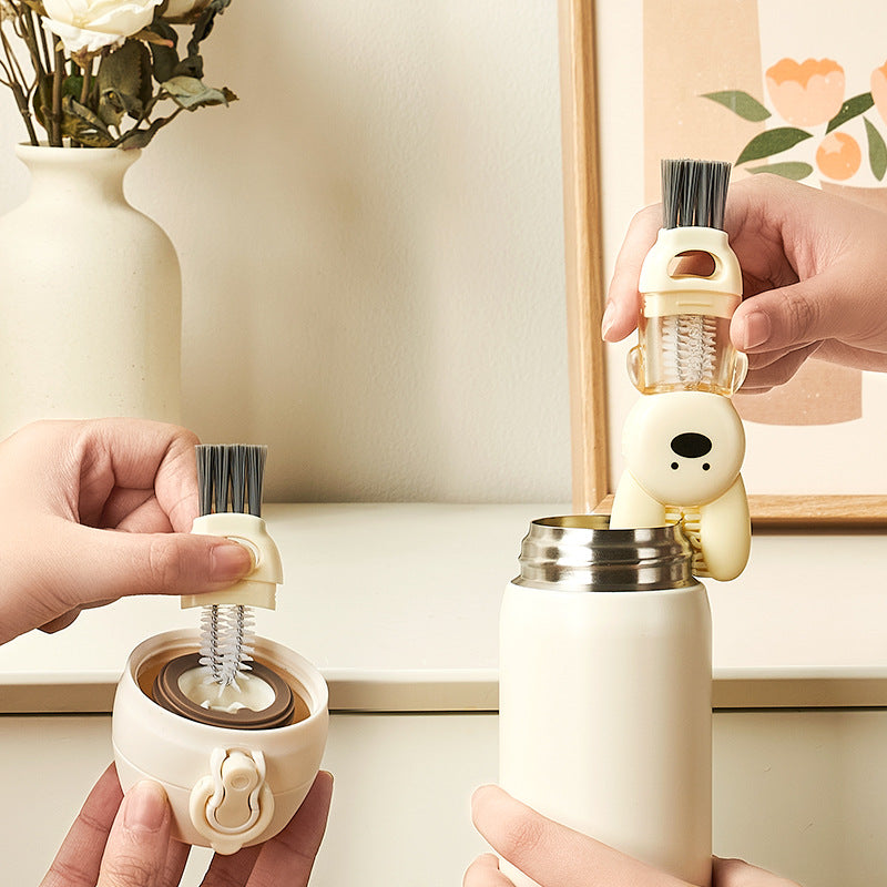 Multi-functional Cup Lid Brush in Beige