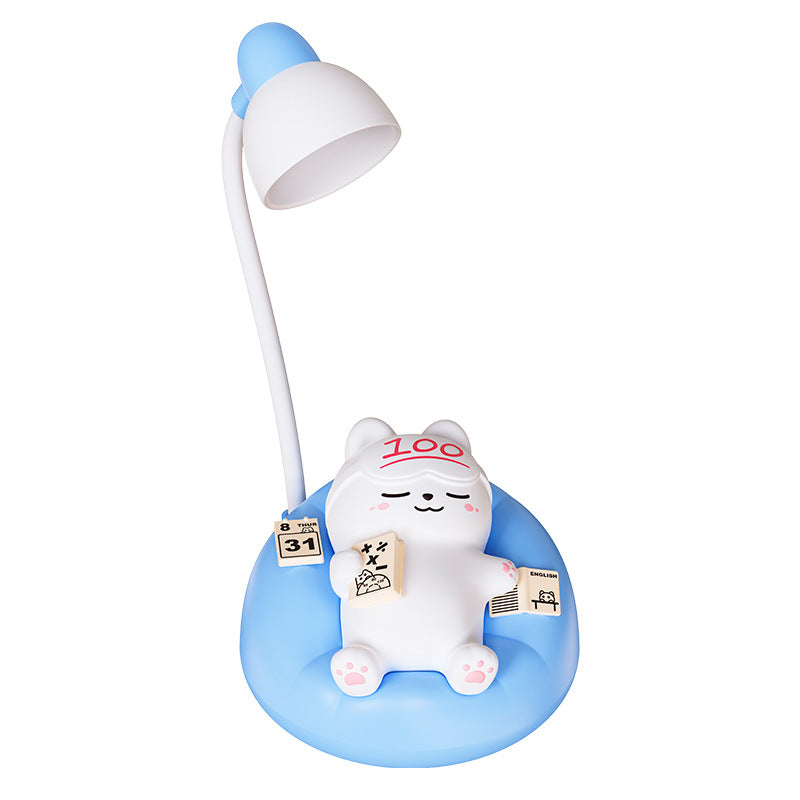 Blue Sleeping Cat Night Lamp