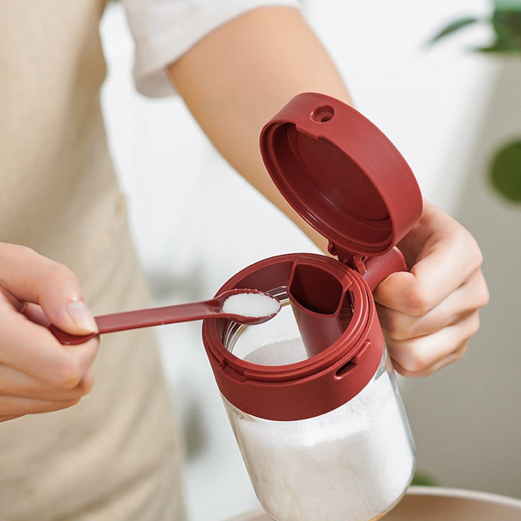 SpoonSavor Jar in Wine Red with Hygienic Features