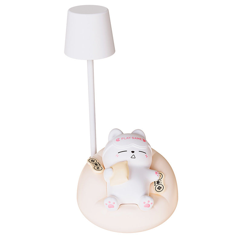 Sleeping Cat Night Lamp - Rechargeable Pat Lamp with Adjustable Brightness