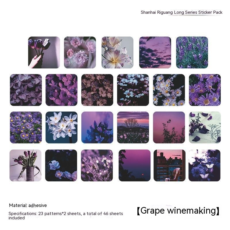 Grape Wine decorative stickers from Mountain & Sea series