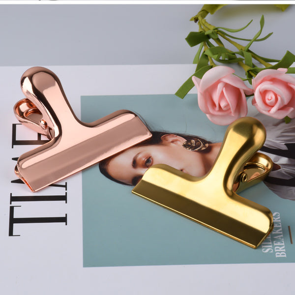 Elegant Document Clip in Gold and Rose Gold