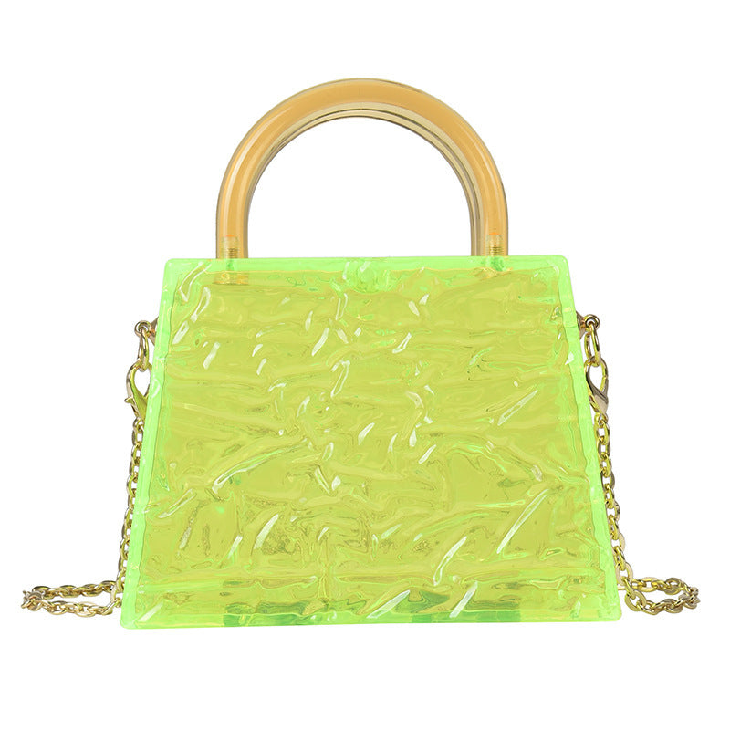 Stylish and Practical Handbag for Women - Transparent Chain Jelly Bag