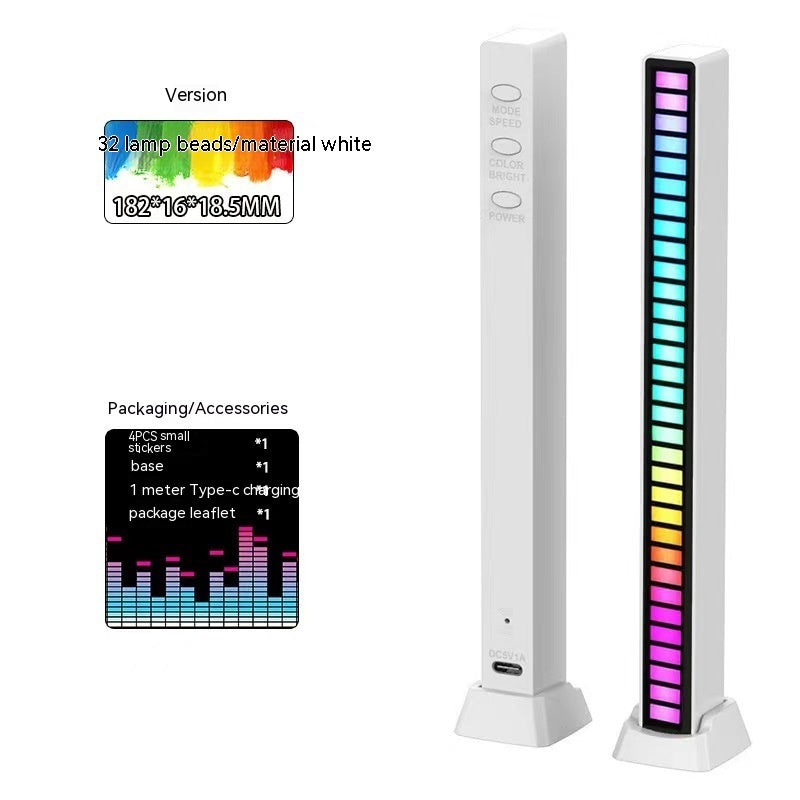 3D Double-Sided Pickup Light - RGB Voice Control Music Rhythm Lamp