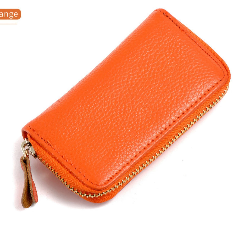 Leather Card Holder and Car Key Case for Men and Women - Split Wallet